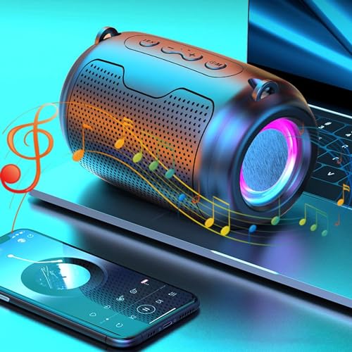 Bluetooth Speakers – Portable Small Wireless Speakers with Clear Sound, High Sound Quality High Volume Car Mounted Household Card Insertion Subwoofer 6 Modes Subwoofer Outdoor Music Speaker Outdoor